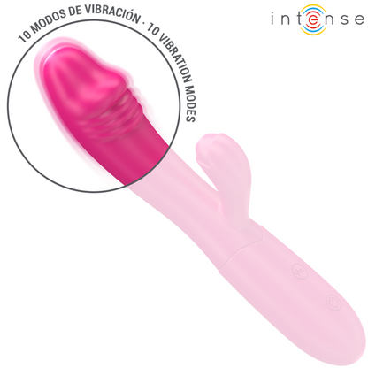 INTENSE - IVY FLEXIBLE VIBRATOR 10 VIBRATIONS WITH STIMULATING PINK TONGUE