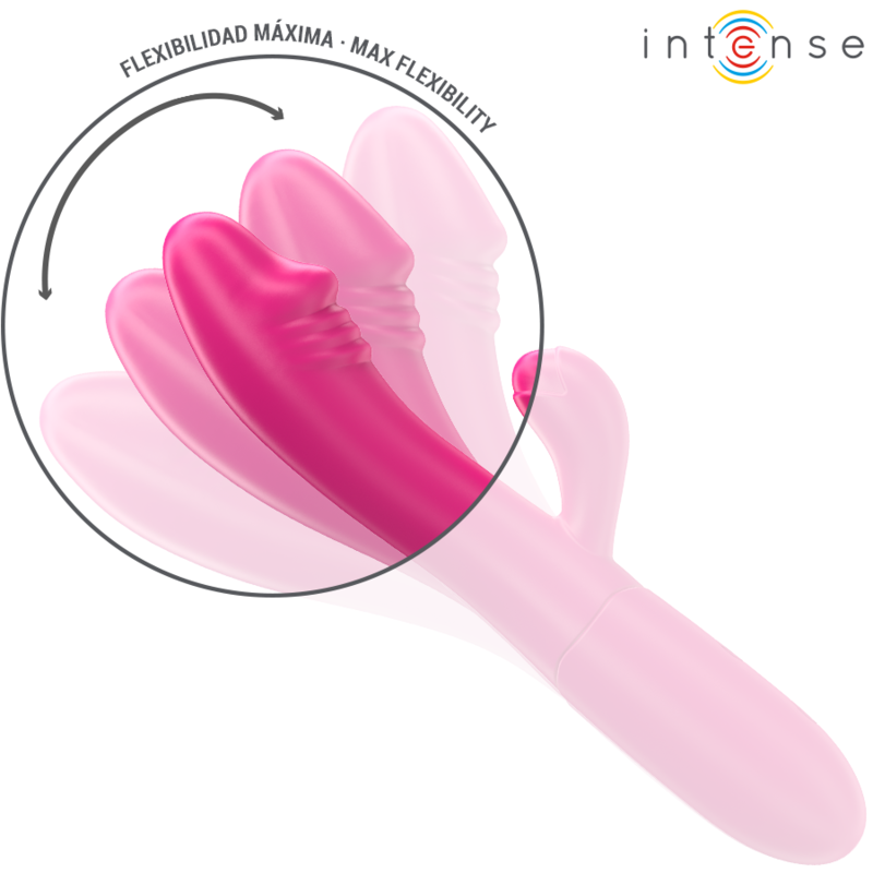 INTENSE - IVY FLEXIBLE VIBRATOR 10 VIBRATIONS WITH STIMULATING PINK TONGUE