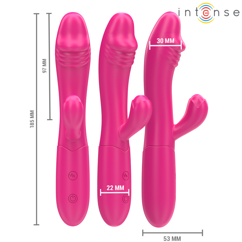 INTENSE - IVY FLEXIBLE VIBRATOR 10 VIBRATIONS WITH STIMULATING PINK TONGUE