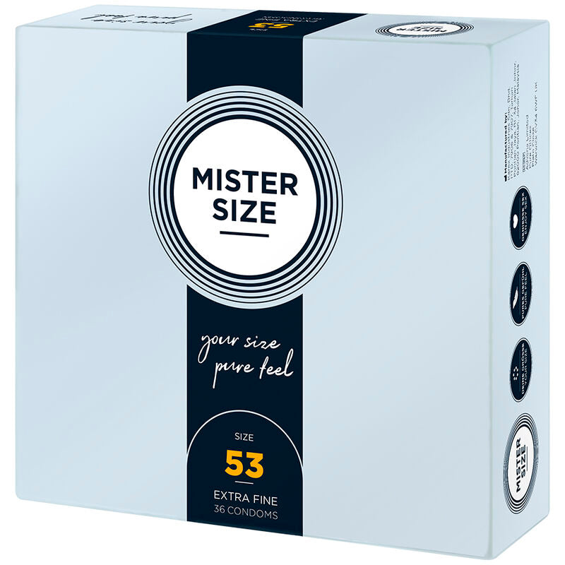 MISTER MISTA - CONDOMS Mida M 53 mm (36 unitats)