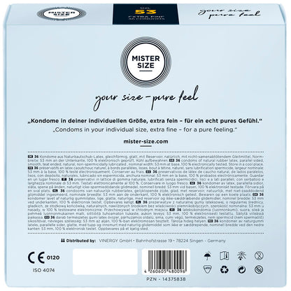 MISTER MISTA - CONDOMS Mida M 53 mm (36 unitats)