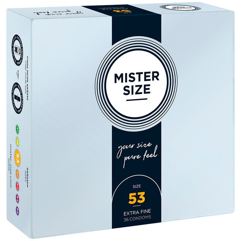 MISTER MISTA - CONDOMS Mida M 53 mm (36 unitats)
