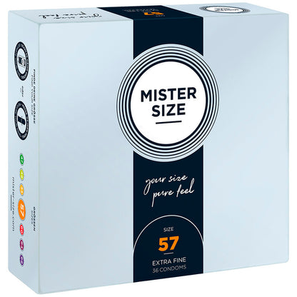 Tamanho do senhor - Tamanho dos preservativos L 57 mm (36 unidades)