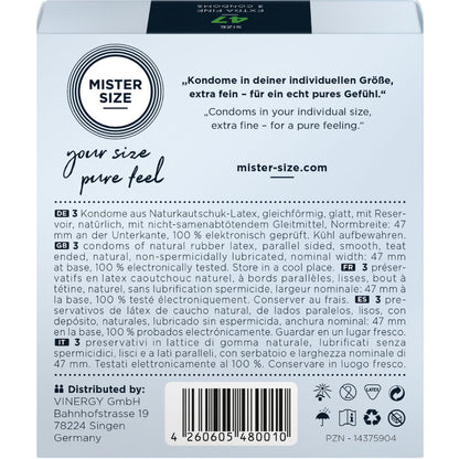 MISTER MISE - CONDOMS Mida XS 47 mm (3 unitats)