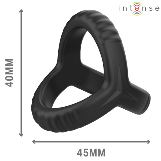 Intens - Carson Doble Ring per al Penis de Silicona Negra Model 4