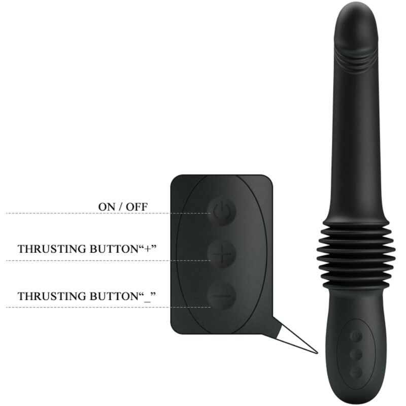 PRETTY LOVE - PAZUZU VIBRATOR 3 PUSH MODES BLACK