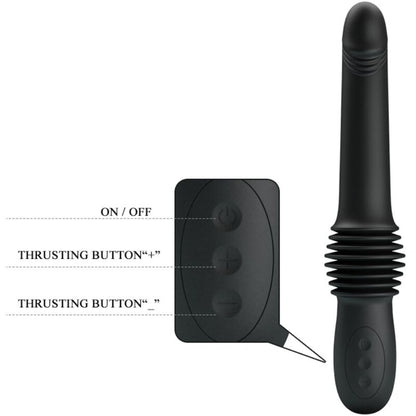 PRETTY LOVE - PAZUZU VIBRATOR 3 PUSH MODES BLACK