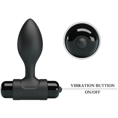 PRETTY LOVE - VIBRA BUTT PLUG ANAL 10 VIBRATIONS BLACK