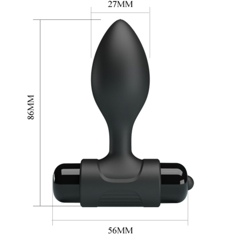 PRETTY LOVE - VIBRA BUTT PLUG ANAL 10 VIBRATIONS BLACK