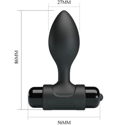 PRETTY LOVE - VIBRA BUTT PLUG ANAL 10 VIBRATIONS BLACK