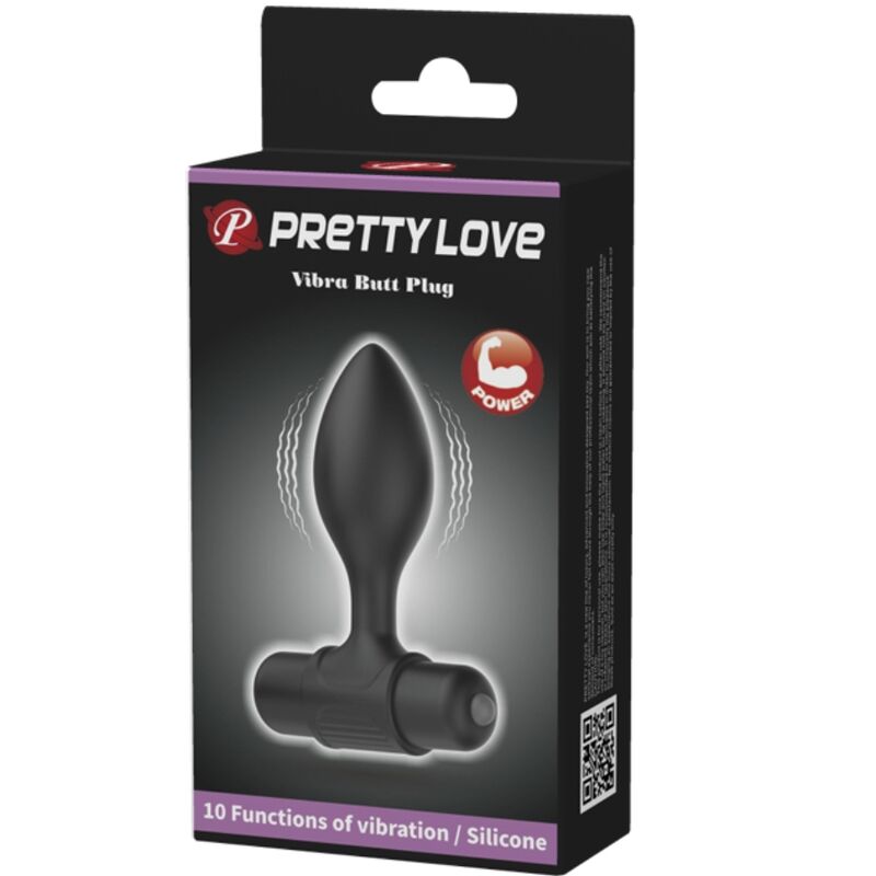 PRETTY LOVE - VIBRA BUTT PLUG ANAL 10 VIBRATIONS BLACK