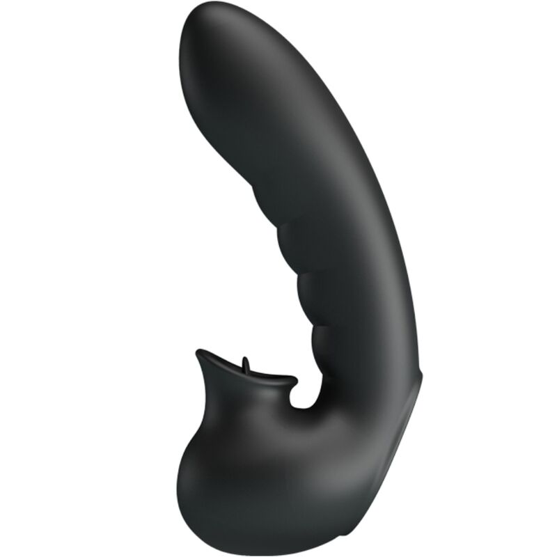 PRETTY LOVE - HOBGOBLIN VIBRATING FINGER SLEEVE 12 VIBRATIONS + CLITORAL STIMULATOR BLACK