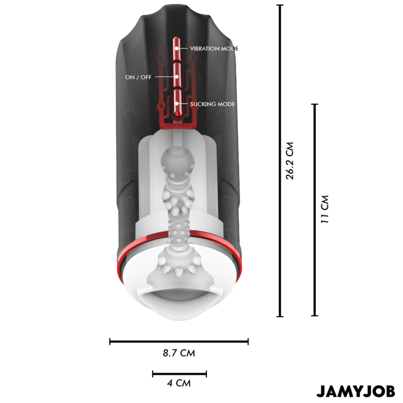 Jamyjob: masturbator megabita boca automàtica 5 modes estimulant ones i vibracions