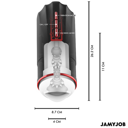 Jamyjob: masturbator megabita boca automàtica 5 modes estimulant ones i vibracions
