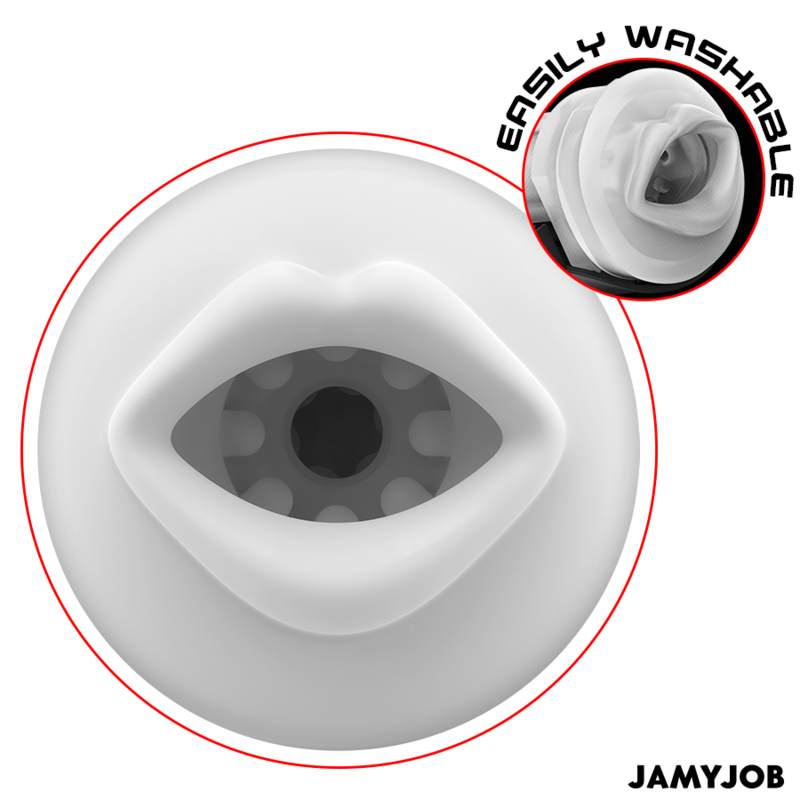 Jamyjob: masturbator megabita boca automàtica 5 modes estimulant ones i vibracions