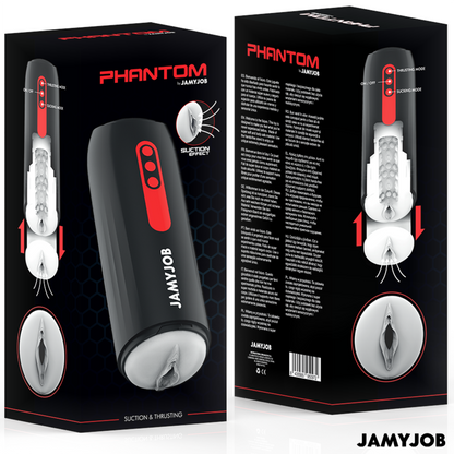 JAMYJOB - PHANTOM MASTURBADOR VAGINA AUTOMÁTICO 5 MODOS SUCCIONADOR Y EMPUJE