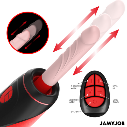 JamyJob - Masturbador automàtic de Pyston amb consolador de control remot