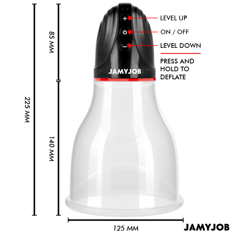 Jamyjob - Xpand Lite Testicle Automàtic Bomba 3 Nivells d’ona estimulants grisos