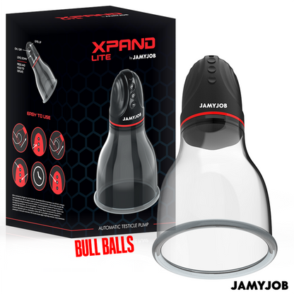 Jamyjob - Xpand Lite Testicle Automàtic Bomba 3 Nivells d’ona estimulants grisos