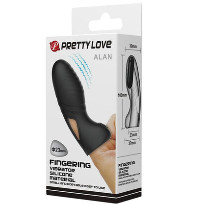 PRETTY LOVE - ALAN BLACK SILICONE FINGER VIBRATOR