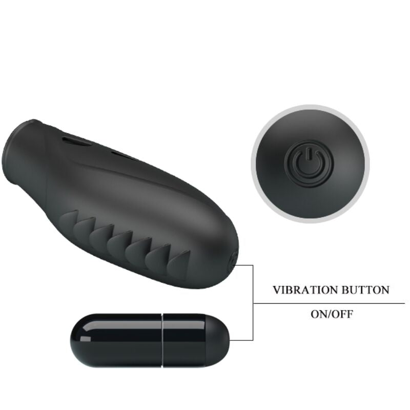 PRETTY LOVE - GILO BLACK SILICONE FINGER VIBRATOR