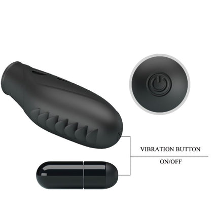 PRETTY LOVE - GILO BLACK SILICONE FINGER VIBRATOR