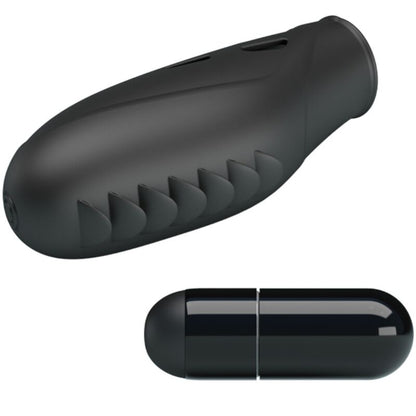 PRETTY LOVE - GILO BLACK SILICONE FINGER VIBRATOR