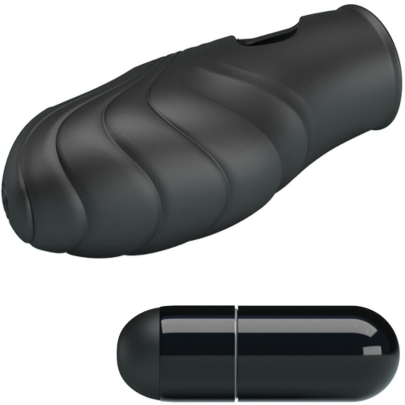 PRETTY LOVE - LICH BLACK SILICONE FINGER VIBRATOR