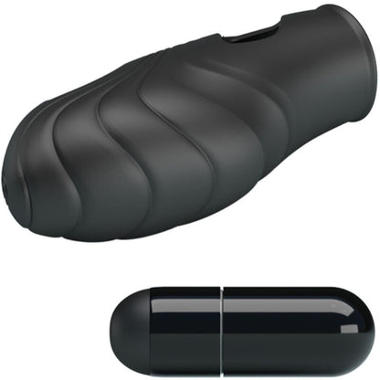 PRETTY LOVE - LICH BLACK SILICONE FINGER VIBRATOR