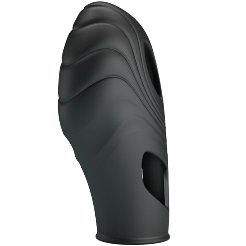 PRETTY LOVE - LICH BLACK SILICONE FINGER VIBRATOR