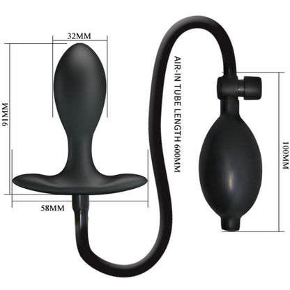PRETTY LOVE - BLACK INFLATABLE ANAL PLUG