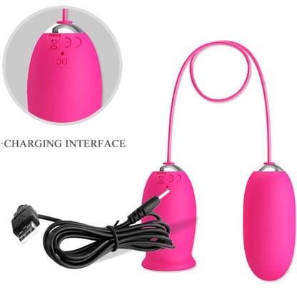 PRETTY LOVE - DAISY VIBRATING EGG + PINK CLITORAL STIMULATING TONGUE
