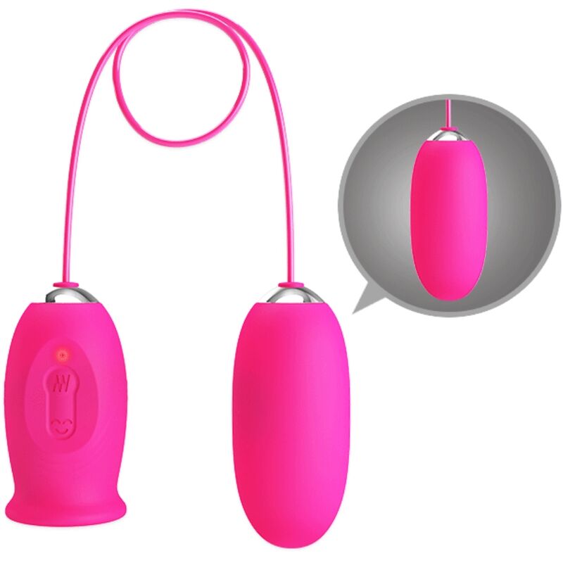 PRETTY LOVE - DAISY VIBRATING EGG + PINK CLITORAL STIMULATING TONGUE