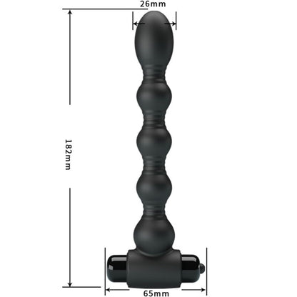 PRETTY LOVE - LYNN PLUG ANAL SILICONE 10 VIBRATIONS BLACK