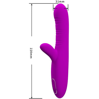 PRETTY LOVE - ANGELIQUE MULTIFUNCTION VIBRATOR + CLITORAL STIMULATOR PURPLE