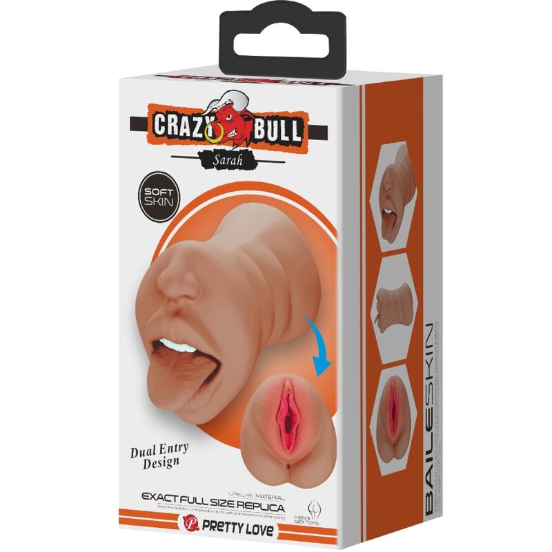 Crazy Bull - Sarah Double Boca i Natural vagina Masturbator