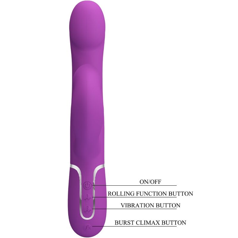 PRETTY LOVE - 4-IN-1 MULTIFUNCTION VIBRATOR &amp; STIMULATOR PURPLE