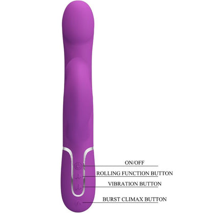 PRETTY LOVE - 4-IN-1 MULTIFUNCTION VIBRATOR &amp; STIMULATOR PURPLE