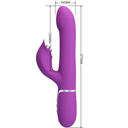 PRETTY LOVE - 4-IN-1 MULTIFUNCTION VIBRATOR &amp; STIMULATOR PURPLE