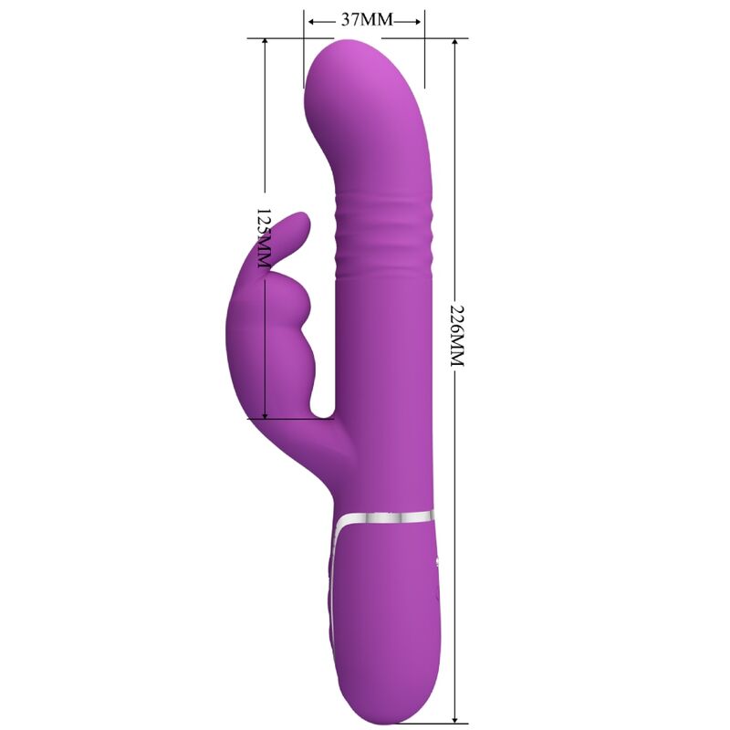 PRETTY LOVE - COALE 4-IN-1 MULTIFUNCTION RABBIT VIBRATOR PURPLE