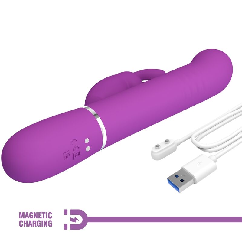 PRETTY LOVE - COALE 4-IN-1 MULTIFUNCTION RABBIT VIBRATOR PURPLE