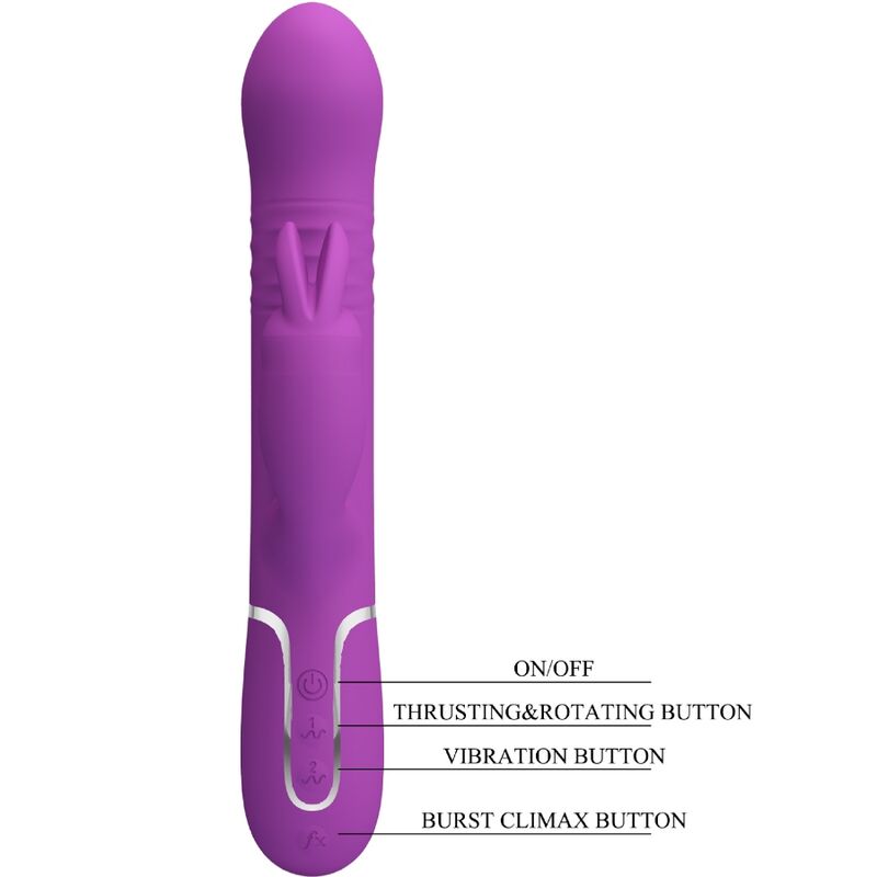 PRETTY LOVE - COALE 4-IN-1 MULTIFUNCTION RABBIT VIBRATOR PURPLE