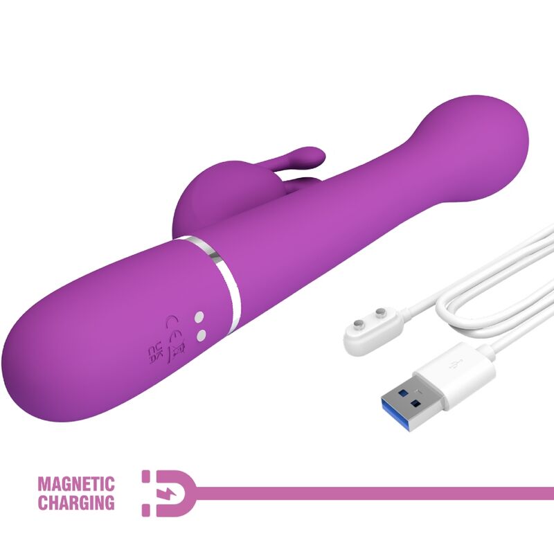 PRETTY LOVE - DEJON 3-IN-1 MULTIFUNCTION RABBIT VIBRATOR PURPLE