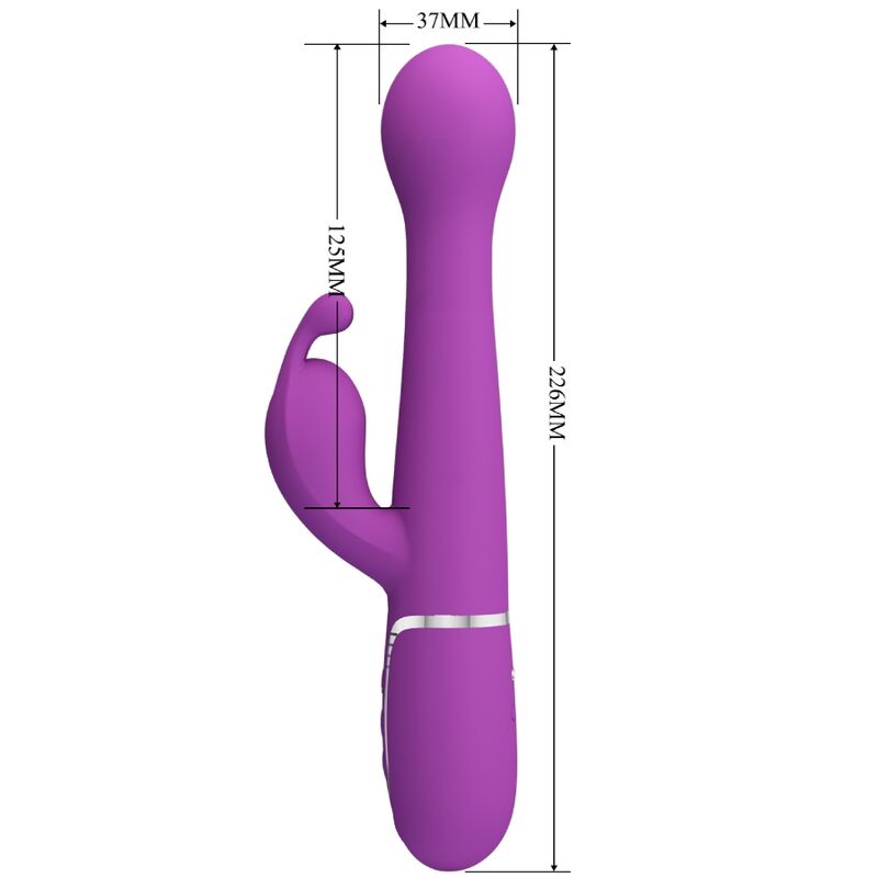 PRETTY LOVE - DEJON 3-IN-1 MULTIFUNCTION RABBIT VIBRATOR PURPLE