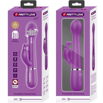 PRETTY LOVE - DEJON 3-IN-1 MULTIFUNCTION RABBIT VIBRATOR PURPLE