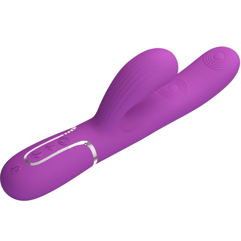 PRETTY LOVE - PERLITA 3-IN-1 MULTIFUNCTION RABBIT VIBRATOR PURPLE