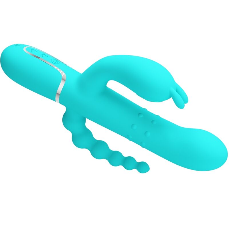PRETTY LOVE - CAMMY TRIPLE RABBIT MULTIFUNCTIONAL VIBRATOR 4 IN 1 BLUE