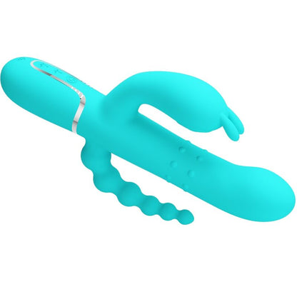 PRETTY LOVE - CAMMY TRIPLE RABBIT MULTIFUNCTIONAL VIBRATOR 4 IN 1 BLUE