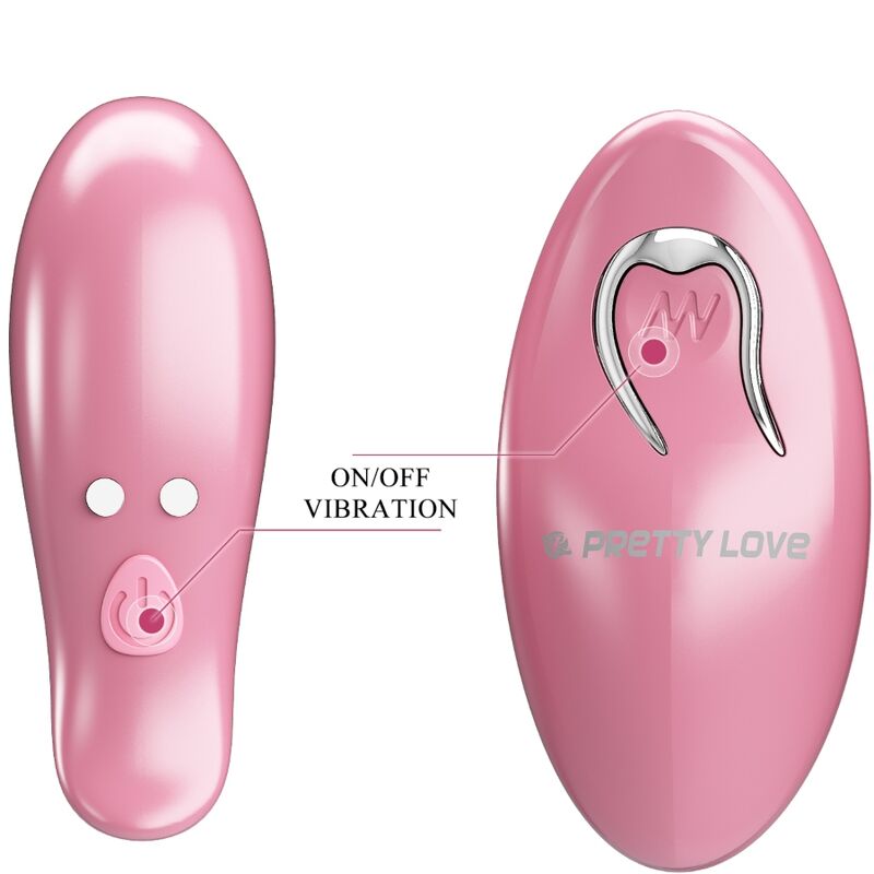 PRETTY LOVE - CAILEY NIPPLE CLIPS 10 VIBRATIONS REMOTE CONTROL PINK