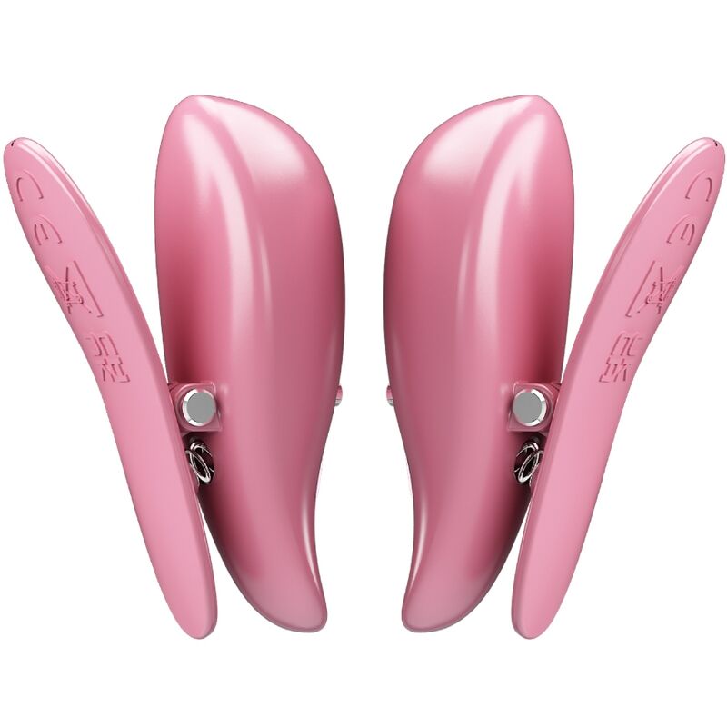 PRETTY LOVE - CAILEY NIPPLE CLIPS 10 VIBRATIONS REMOTE CONTROL PINK